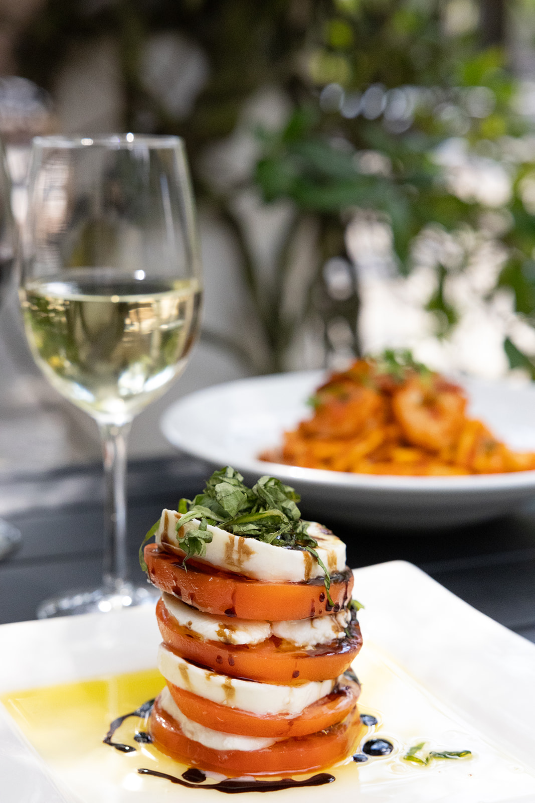 Tomato mozzarella tower