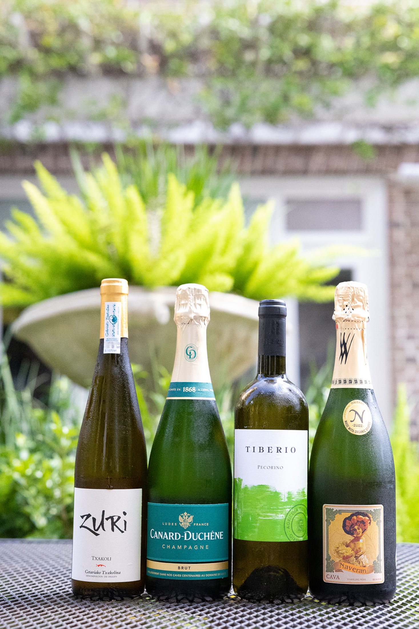 A selection of European wines in the Vinea courtyard